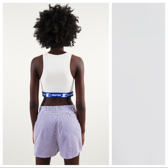 NWT. Zara x Starter Capsule Collection USA Logo Sporty Cropped Top. Size M. - Picture 4 of 10